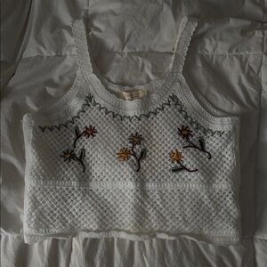 Knitted Floral Top